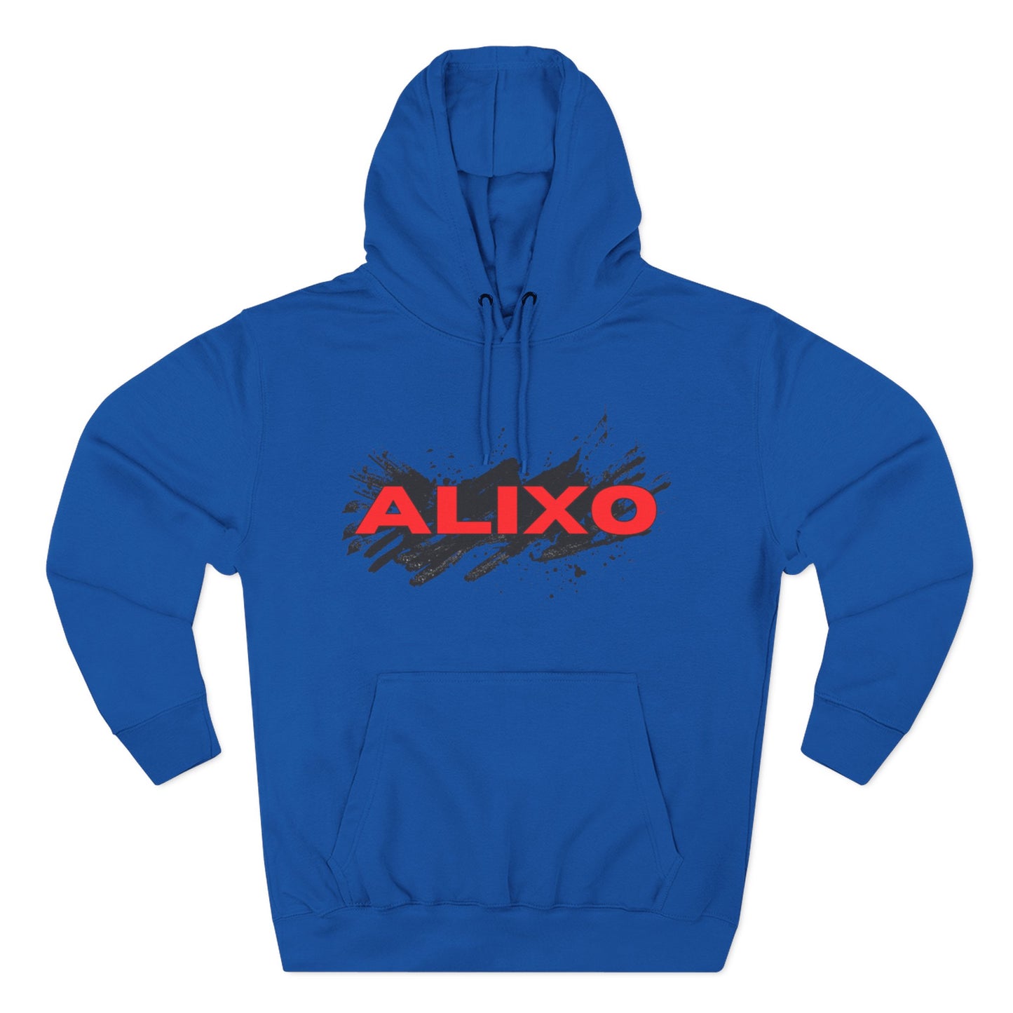 Alixo Brushstroke Hoodie – Bold Red Logo Pullover